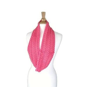 Hot pink glitter and sequined infinity scarf